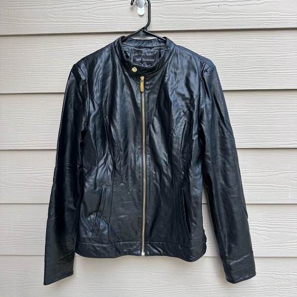 True Religion Biker Leather Jacket , Boho , Vintage , Size XL (C28) - Picture 1 of 13